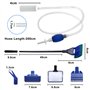 WEGREAT Kit de nettoyage d'aquarium 5 en 1 : kit de nettoyage d'aquarium avec siphon de changement d'eau et 5 outils de nettoyag
