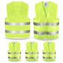 PORFOYO Gilet Jaune Adulte: 5 Pièces Gilet Jaune Voiture