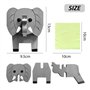 1 support de lunettes 3D en bois en forme d'éléphant - Puzzle en bois - Support de lunettes créatif en forme d'animal - Pour lun