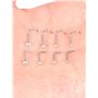 Mudder 20 Gauge Anneaux de Nez Courbés Bague du Nez Vis de Zircon Piercing Bijoux pour Le Corps, et L Bend Forme, 8 Pièces, Acie
