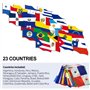 Anley Amérique Latine 20 Pays Drapeaux de chaîne - Assortiment de bannières de Drapeau Latino pour Les événements internationaux