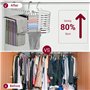 Cintre Pantalon à 9 Niveaux, Cintre pour Pantalons Gain de Place Pliable en Acier Inoxydable, antidérapant et Multifonctionnel, 
