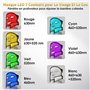 Masque LED Visage Et Cou, Ntyikul LED Visage avec 7 Couleurs de Lumière et 5 Niveaux de Luminosité, LED Mask avec Télécommande, 