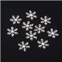 POFET Lot de 10 boutons flocon de neige en cristal de 14 mm pour scrapbooking