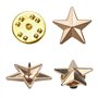 Chudian 30 pièces Badge étoile, Broche étoile en métal pour la décoration de vêtement, épingle en étoile pour la commémoration d
