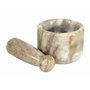 KLEO Ensemble de mortier et pilon en pierre de marbre comme épices Okhli Musal Kharad Khallad, broyeur de médicaments – 6,3 cm d