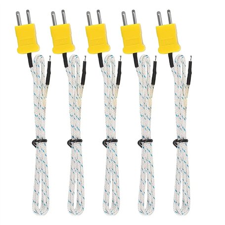 DollaTek 5PCS K Type -50-400C Sonde de thermocouple de sonde de température 1 mètre (3.3Ft)