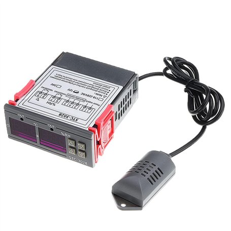 DollaTek Contrôleur d'humidité de la température 220 V 2 relais STC-3028 avec sonde de capteur d'humidité de la température Cont