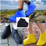 Wxinsheng Couvre Chaussures,4 Paires Taille 34-47 Réutilisables Couvre Chaussure Impermeable,Chaussures Imperméables Latex,pour