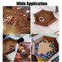 Plateau à Dés Hexagone,Plateau à roulettes Cuir PU Plateau De Roulement en Dés pour Donjons Et Dragons Dgd Dice Et Autres Jeux D