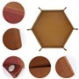 Plateau à Dés Hexagone,Plateau à roulettes Cuir PU Plateau De Roulement en Dés pour Donjons Et Dragons Dgd Dice Et Autres Jeux D