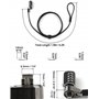 QWORK® Câble Antivol PC, Câble Verrou de Sécurité pour Ordinateur Portable, Mécanisme de Verrouillage T-Bar, Câble Résistant à l