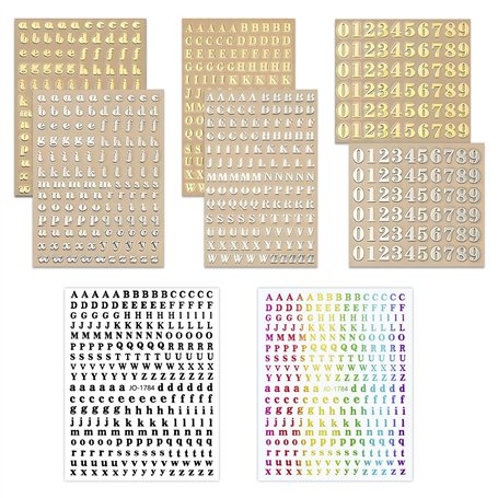 6 Autocollants Alphanumériques