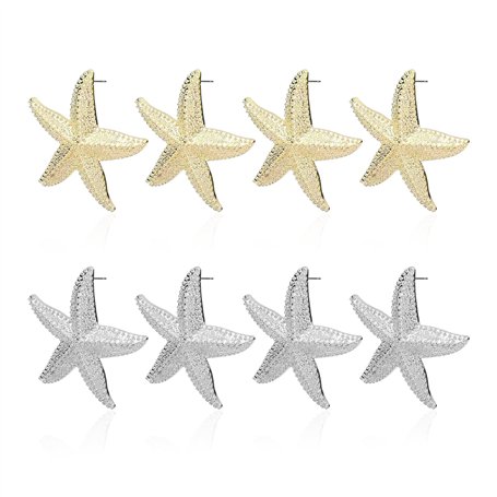 4 paires de boucles d'oreilles d'été