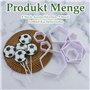 8 Pièces Football Cookie Cutter, Hexagon And Pentagon Cutters With 5 Pieces Football Cake Inserts, Plastic Football Pattern Cutt