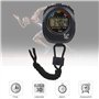 Tbest Chronomètre Sport, Multifonctionnel Portable LCD Chronomètre Minuterie pour/Course/Natation, Noir