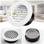 ANBOO Lot de 4 Grille de Ventilation Ronde, Grille D’aération en Plastique avec Moustiquaire, Grille Aeration pour Salle de Bain