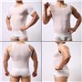 Débardeur transparent pour homme, gilet sans manches en maille pour homme, sous-chemise respirante à séchage rapide pour entraîn