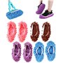 4 Paires Chaussons Poussière，Chaussons de Nettoyage，Convient Nettoyage Poussière du Sol