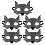 LCIEFKAE 5 Morceaux De Masque De Loup Gris