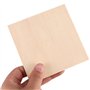 MANCHAP Lot de 60 feuilles de bois de contreplaqué carrées de 100 x 100 x 2 mm, fines feuilles de tilleul pour bricolage, peintu
