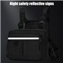 Sac Gilet Tactique, Sacoche Poitrine Sport Homme Femmes Sac Radio Harnais Utilitaire avec Support de Téléphone Intégré pour Entr
