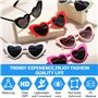 KIMIGO Lunettes de Soleil Femme Cœur Rétro - 18 Paires pour Mariage/Vacances/Extérieur/Photographie,lunettes coeur pour cadeaux