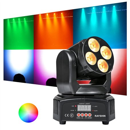 50W RGBWA/UV 6 en 1 Professional Mini Moving Head Éclairage de scène pour DJ Disco Restaurant Club Mariage Home Party