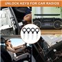 TDUNSYA 4 Pièces Clé Extraction Autoradio,Autoradio Adaptateur Demontage,Outil de Déverrouillage D'autoradio avec Manchon en Cao