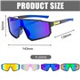 Lot de 4 lunettes de soleil polarisées pour homme et femme - Protection UV400 - Lunettes de protection rapides - Pour le sport d