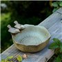 Bain pour Oiseaux Sauvages Bol d'alimentation pour Oiseaux Bassin d'oiseaux Rond en Fonte Balcon Terrasse Jardin Déco Maison de 