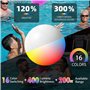 OBEST Lampe solaire flottante LED pour piscine - Lampes solaires flottantes IP68 - Étanche à l'eau et à la poussière - 15 couleu