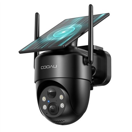 COOAU 2K Camera Surveillance WiFi Exterieure sans Fil | Caméra Solaire 3MP 360° PTZ