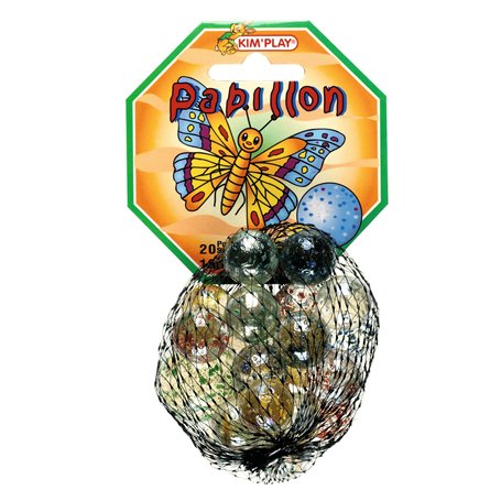 Kim'Play - 500810 - Jeu de Plein Air Pour les plus de 5 ans - 20 Billes + 1 Calots - Papillon