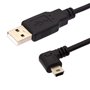 Mini câble USB 2.0 A mâle vers angle