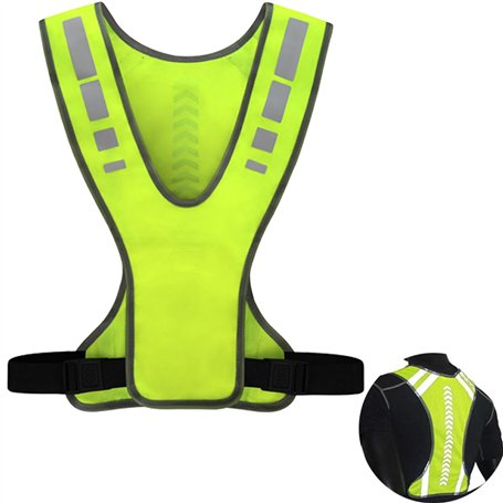 CHAOTEMAI Velo Gilet Fluorescent de Sécurité Gilet Velo Reflechissant Gilet Velo Gilet Réfléchissant Running Veste Réfléchissant