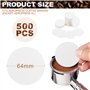 500pcs Filtre a Cafe Papier 64 mm, Naturel Filtres en Papier Jetables pour Machines à Café, Microfiltres Compatible avec Cafetiè