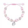 XFSRG Bracelet Licorne pour Fille Bijoux Fantaisie en Perles Roses et Cristaux Bracelet d'Amitié Personnalisé pour Enfants et Ad