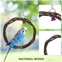 Perchoir Perroquet en Bois Naturel, 8 Pièces Perchoir Oiseaux Jouet Perroquet pour Accessoires de Cage à Oiseaux Perruche Canari