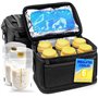 Encased Sac isotherme pour lait maternel conçu pour 6 bouteilles de lait Medela Express – Sac de rangement isotherme avec blocs