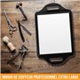 Mirrorvana XL Miroir à Main pour Barbier et Salon de Coiffure, Miroir Coiffeur Portable Professionnel, Noir, 35x21 cm