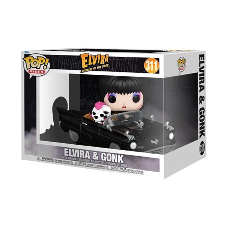 Funko Pop! Rides Deluxe: Elvira Mistress of The Dark with Macabre Mobile - Figurine en Vinyle à Collectionner - Idée de Cadeau -