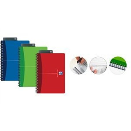 Oxford 30882 Cahier Spirale Couverture Pelliculée Reliure Intégrale Optik Paper A4 210 x 297mm Papier Assorties