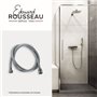 Flexible de douche - ROUSSEAU - Écrous métal - Sertis de sécurité - Longueur 1m50 - Inox chromé simple agrafage