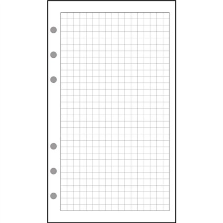 Exacompta - 18111E - Recharge Feuillets quadrillés 5x5 pour Organiseur Exatime 17 - 44 feuillets blancs
