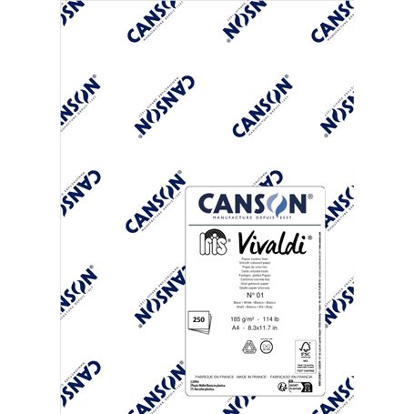 CANSON Iris Vivaldi Lot de 250 feuilles de papier à dessin couleur uni