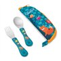 Maped - Couverts Enfant avec Étui Jungle Fever - Cuillère et Fourchette Ergonomiques - Prise en Main Facile - Passe au Lave-Vais