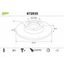 VALEO-672935-Disque de frein-VALEO - Disque de frein peint - 672935 - Boîte de 1 disque plein - Essieu arrière - Qualité et desi