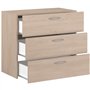 Commode - EASY LIFE - 3 tiroirs - Chene - 78,2 x 69,3 x 40,8 - PARISOT