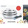 Arthur Martin AM2208 Set de 3 poêles Acier Inoxydable Poignée amovible Tous feux dont induction